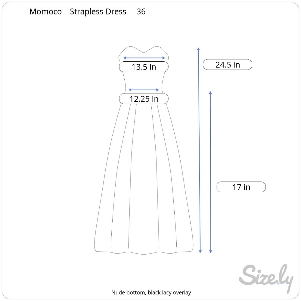 Momoco strapless lace dress sweetheart neckline - Picture 4 of 5